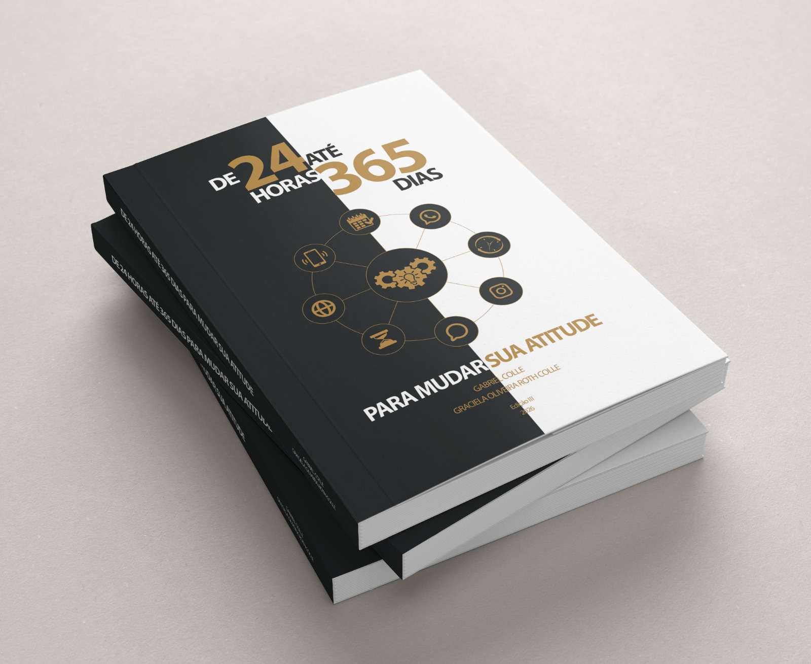 Exemplares impressos do livro De 24 horas até 365 dias para mudar sua atitude